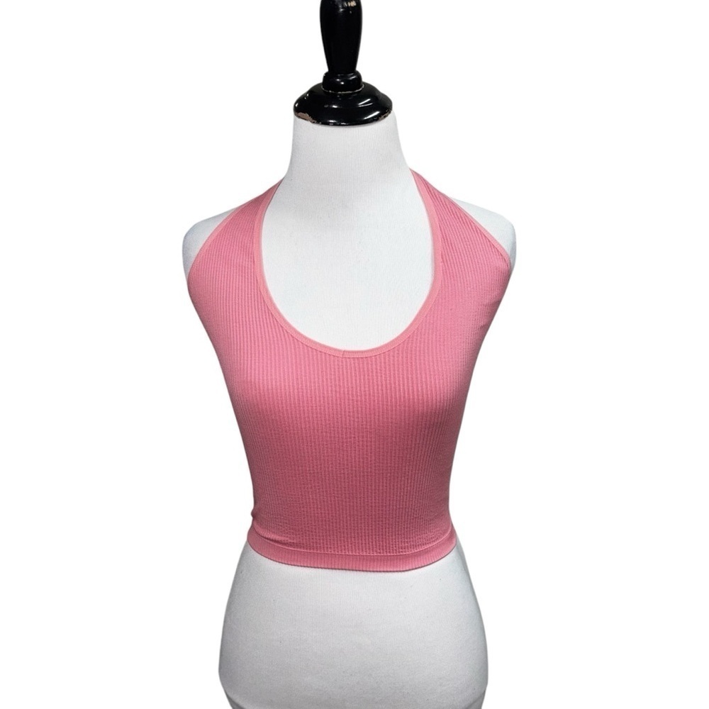 Urban Outfitters Out from Under Women's S Small Halter Crop Top Ribbed Pink